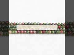 Kryształowy okrągły kształt Luźne koraliki Strand Clear Quartz Unakite For DIY Crafts Making