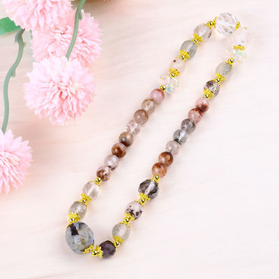 Natural Garden Quartz 8mm 10mm Bead Bracelet DIY Clear Quartz Stretch Bracelet For Gift