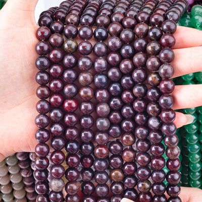Czerwony kwiat Jasper Okrągły koralik Kryształ naturalny kamienie szlachetne Różne rozmiary koralików Luźne pręty koralików do robienia biżuterii DIY