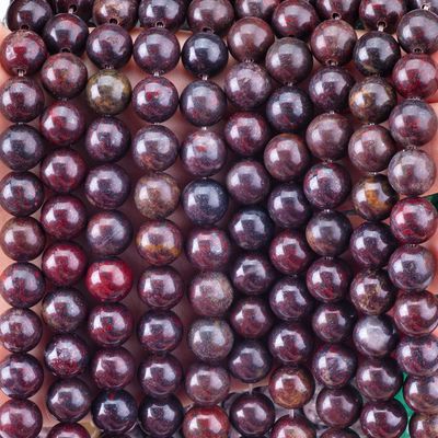 Czerwony kwiat Jasper Okrągły koralik Kryształ naturalny kamienie szlachetne Różne rozmiary koralików Luźne pręty koralików do robienia biżuterii DIY