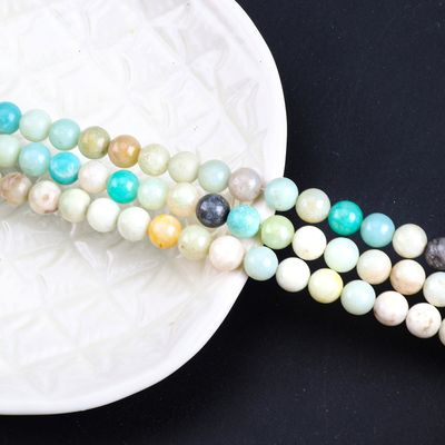 Amazonite Round Bead Natural Crystal Gemstone Różne rozmiary wiązek wiązek wiązek do robienia biżuterii