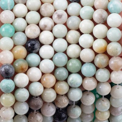 Amazonite Round Bead Natural Crystal Gemstone Różne rozmiary wiązek wiązek wiązek do robienia biżuterii