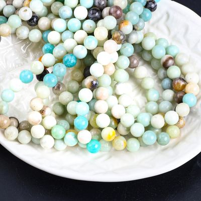 Amazonite Round Bead Natural Crystal Gemstone Różne rozmiary wiązek wiązek wiązek do robienia biżuterii
