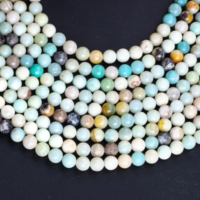 Amazonite Round Bead Natural Crystal Gemstone Różne rozmiary wiązek wiązek wiązek do robienia biżuterii