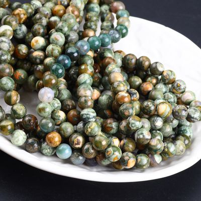 Kambaba Jasper Round Bead Natural Crystal Gemstone Loose Bead Strands do robienia biżuterii DIY