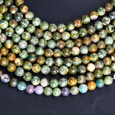 Kambaba Jasper Round Bead Natural Crystal Gemstone Loose Bead Strands do robienia biżuterii DIY