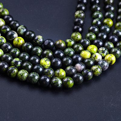 Serpentine Jade Round Bead Natural Crystal Gemstone Loose Bead Strands do robienia biżuterii DIY