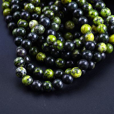 Serpentine Jade Round Bead Natural Crystal Gemstone Loose Bead Strands do robienia biżuterii DIY