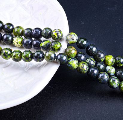 Serpentine Jade Round Bead Natural Crystal Gemstone Loose Bead Strands do robienia biżuterii DIY
