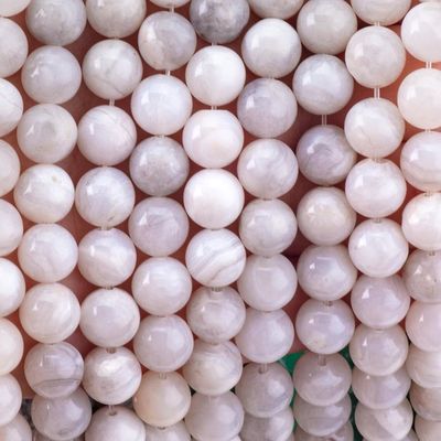 8 mm białe szaleńcze koronkę agatowe luźne koraliki OEM ODM dla rękodzieła DIY