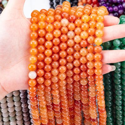 Naturalny Czerwony Aventurine Semi Drogocennego Kryształowych Krągów Do Produkcji Biżuterii
