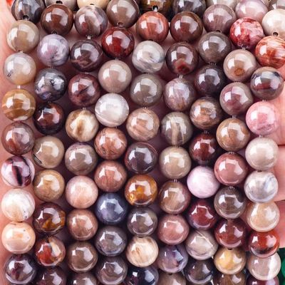 8MM drewniany jasper prawdziwy kryształ kamienie okrągłe luźne koraliki do ręcznie wykonanej biżuterii koraliki