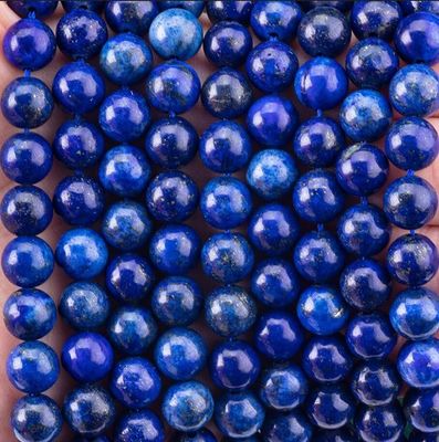 Semi-drogocenny kamień lapis lazuli okrągłe korale kryształowe kamienie szlachetne luźne struny korale do robienia biżuterii DIY