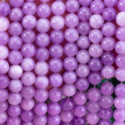 8mm Violet Jade Gemstone Beads Healing Crystal Stone Beads do robienia biżuterii