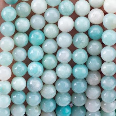 8 mm Błękitne Amazonite Perły z kamienia szlachetnego Perły z kryształu do robienia biżuterii