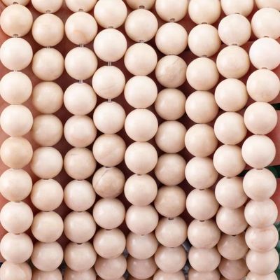 Polerowane białe kopalnie rzeki jasper okrągły kamień naturalny luźne koraliki do robienia biżuterii