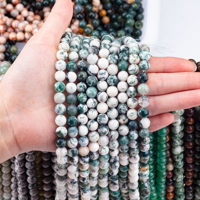 8mm Drzewo Agate kamienie szlachetne koraliki Kryształowe koraliki do robienia biżuterii