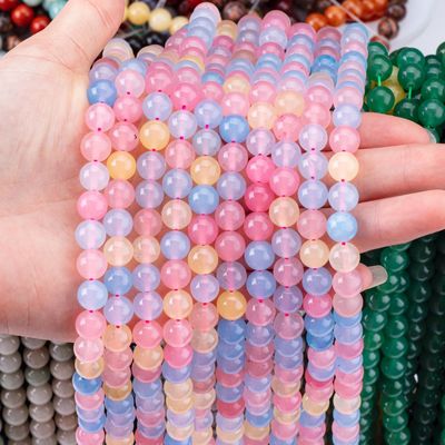 4/6/8/10/12mm Naturalny różowy morganit Perły kamienia szlachetnego Wsparcie personalizacji