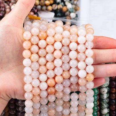 2 mm Różowe Aventurine Semi-Precious Gem Beads Okrągły kształt