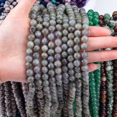 8mm Labradorite Perły z kamienia szlachetnego Perły z kryształowego kamienia do robienia biżuterii