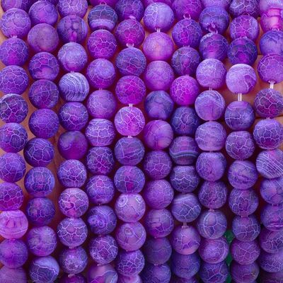 Purpurowy Agat Odrzucony Wiązki Wiązki Semi Szlachetny Kamień Matkowy Agat Zmrażony