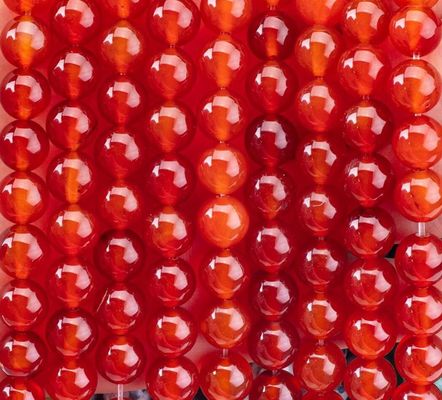 Czerwony Agat 8 mm Naturalny kamienie szlachetne Cornelian Krągłe korale Do biżuterii imprezowej