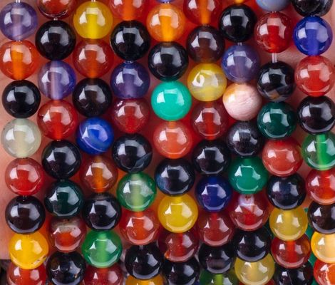 Naturalne uzdrawiające kwiatowe koraliki agatowe do robienia biżuterii