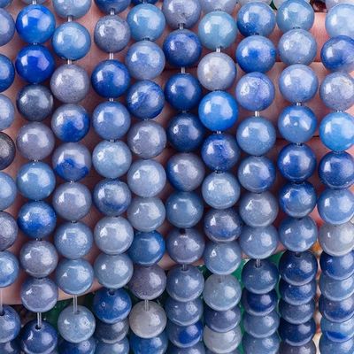 8mm Błękitne Aventurine Perły z kamienia szlachetnego Perły z kryształowego kamienia do robienia biżuterii