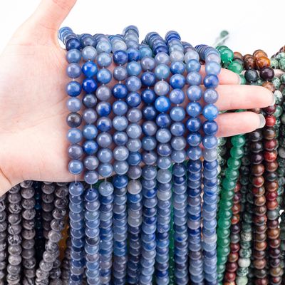 8mm Błękitne Aventurine Perły z kamienia szlachetnego Perły z kryształowego kamienia do robienia biżuterii