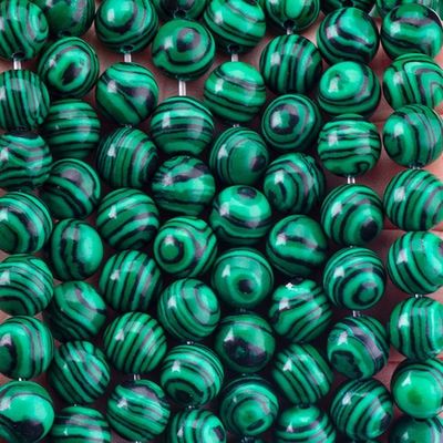8mm Malakit Perły z kamienia szlachetnego Perły z kryształowego kamienia do robienia biżuterii