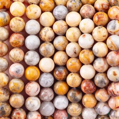 8mm Crazy Lace Agate Gemstone Beads Healing Crystal Stone Beads do robienia biżuterii