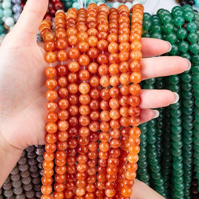 8MM Kryształowy ciemniejszy czerwony Aventurine Healing Gemsotne Okrągłe luźne koraliki do ręcznej biżuterii