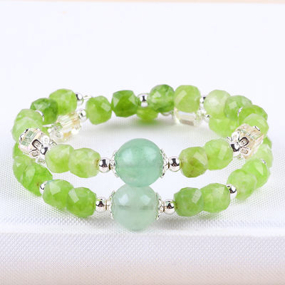 Kwadratowa wielowymiarowa koralika Peridot Bangle oryginalna bransoletka kryształowa OEM ODM