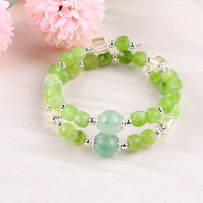 Kwadratowa wielowymiarowa koralika Peridot Bangle oryginalna bransoletka kryształowa OEM ODM