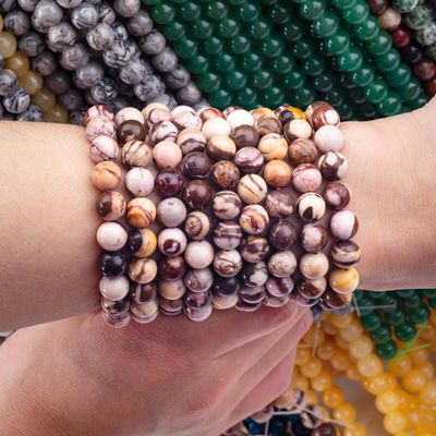 8 mm austriacka zebra jasper koraliki z kamienia szlachetnego koraliki z kryształowego kamienia do robienia biżuterii