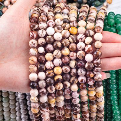 8 mm austriacka zebra jasper koraliki z kamienia szlachetnego koraliki z kryształowego kamienia do robienia biżuterii