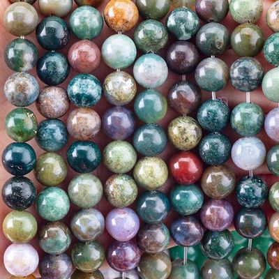 8mm Indian Agate Gemstone Perles Healing Crystal Stone Perles do robienia biżuterii