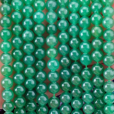 8MM Ciemniejszy zielony Aventurine Crystal Stone Gładki okrągły masowy luźny koralik do robienia biżuterii korali