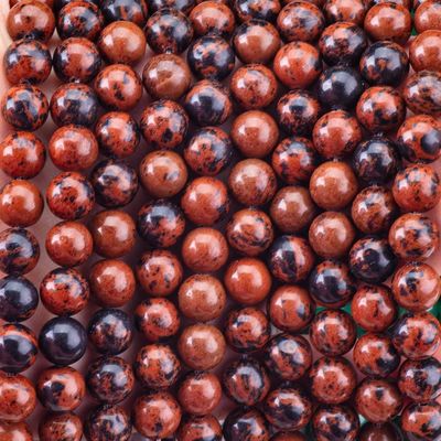 8MM Mahogany Jasper Polerowane Gładkie Luźne Perły Do Ręcznie Robione DIY Perły biżuterii