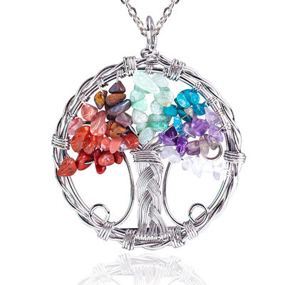 2.6*2.2cms/6.6*5.2cm Chakra Gemstone Naszyjnik Uwolnienie lęku