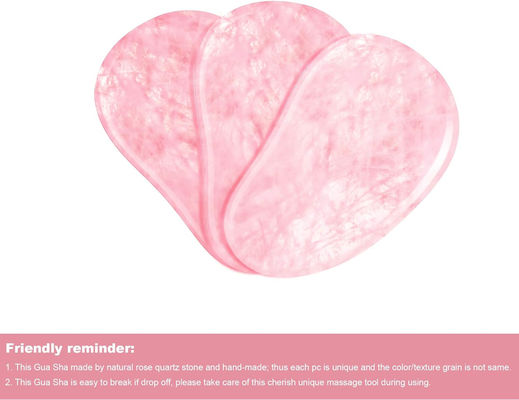 Polerowany Gładki Kryształowy Róża Kwartz Gua Sha Zarząd Jade Face Stone Dla Anty Starzenia