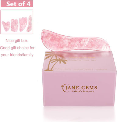 Rose Quartz Natural Jade Scraping Board Jade Stone Facial Gua Sha Board Narzędzia do masażu