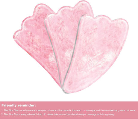 Rose Quartz Natural Jade Scraping Board Jade Stone Facial Gua Sha Board Narzędzia do masażu