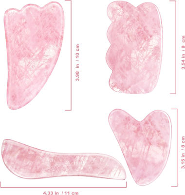 Rose Quartz Natural Jade Scraping Board Jade Stone Facial Gua Sha Board Narzędzia do masażu