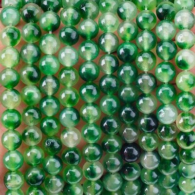 8 mm Jasny Moss Agate Szlachetne Kamienie Kryształowe Perły Uzdrawianie Kryształowe Kamienie Kryształowe Perły do robienia biżuterii
