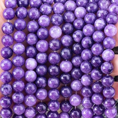 8mm Wysokiej Jakości Jasne Fioletowe Galaktyczne Agate Perły Szlachetne Kryształowe Perły Do Wykonywania Biżuterii