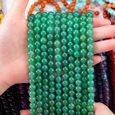 8mm zielony Aventurine kamienie szlachetne koraliki Kryształowe koraliki do robienia biżuterii