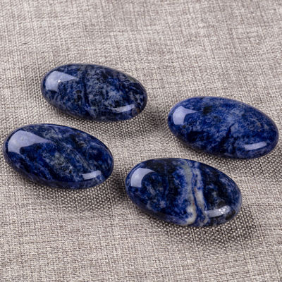 Naturalny Polerowany Sodalit Palm Stone Sodalite Pocket Gemstone Sodalite Worry Stone Do łagodzenia stresu Dekoracja domu