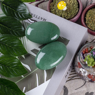 Naturalny Polerowany Zielony Aventurine Palm Stone Zielony Aventurine Kieszonkowy Martwienie Klejnot Dla Redukcji Stresu Dekoracja Domu