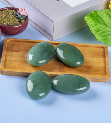 Naturalny Polerowany Zielony Aventurine Palm Stone Zielony Aventurine Kieszonkowy Martwienie Klejnot Dla Redukcji Stresu Dekoracja Domu